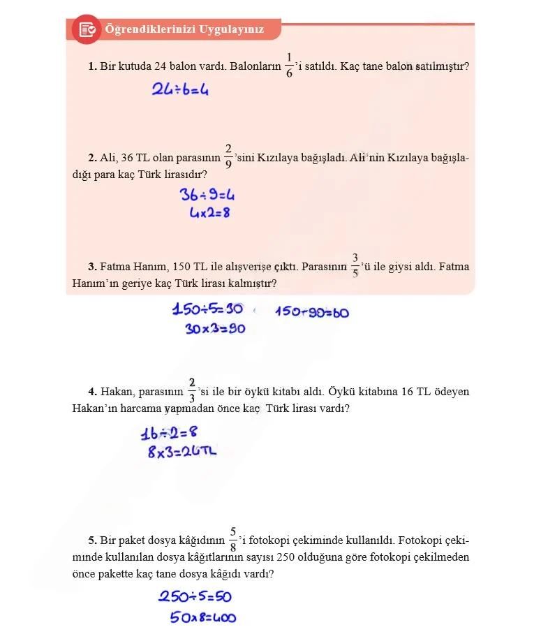 5. Sınıf Matematik Ders Kitabı Cevapları Özgün Yayınları Sayfa 93 Çözüm Görseli