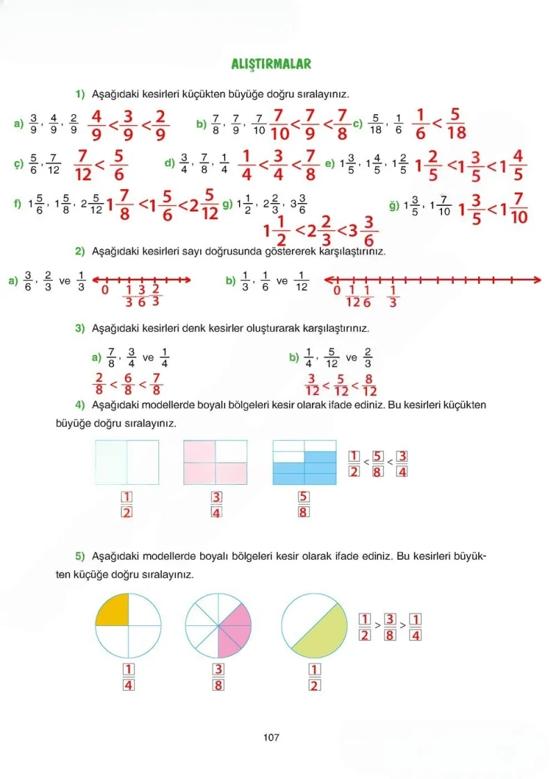 5. Sınıf Matematik Ders Kitabı Cevapları Tuna Yayınları Sayfa 107 Çözüm Görseli