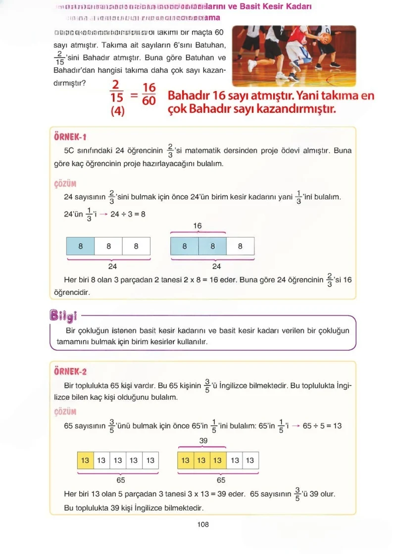 5. Sınıf Matematik Ders Kitabı Cevapları Tuna Yayınları Sayfa 108 Çözüm Görseli