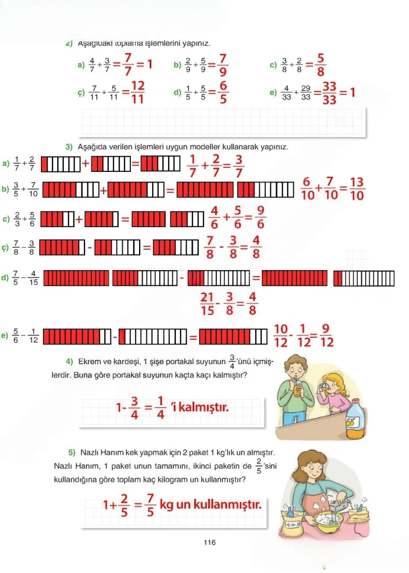 5. Sınıf Matematik Ders Kitabı Cevapları Tuna Yayınları Sayfa 116 Çözüm Görseli