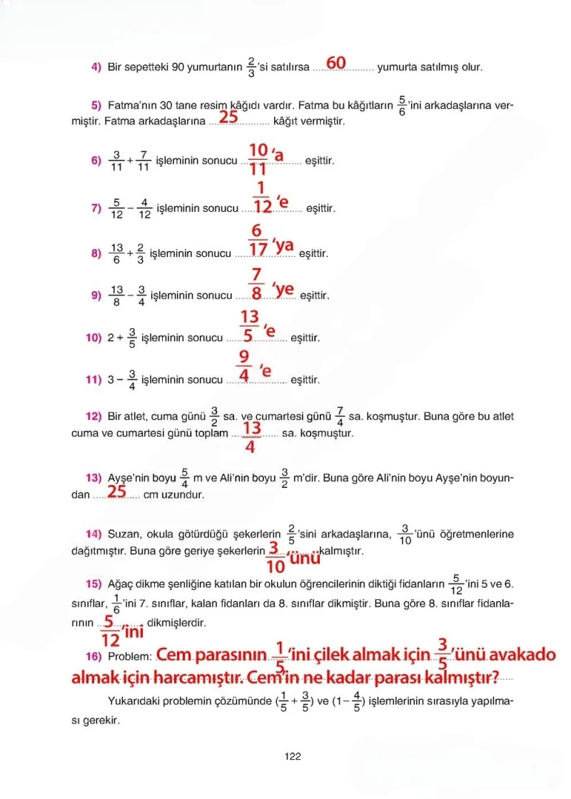 5. Sınıf Matematik Ders Kitabı Cevapları Tuna Yayınları Sayfa 122 Çözüm Görseli