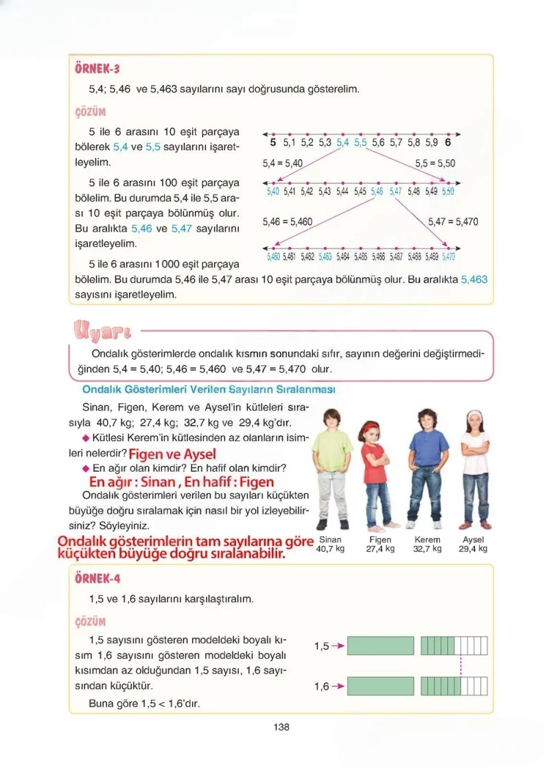5. Sınıf Matematik Ders Kitabı Cevapları Tuna Yayınları Sayfa 138 Çözüm Görseli
