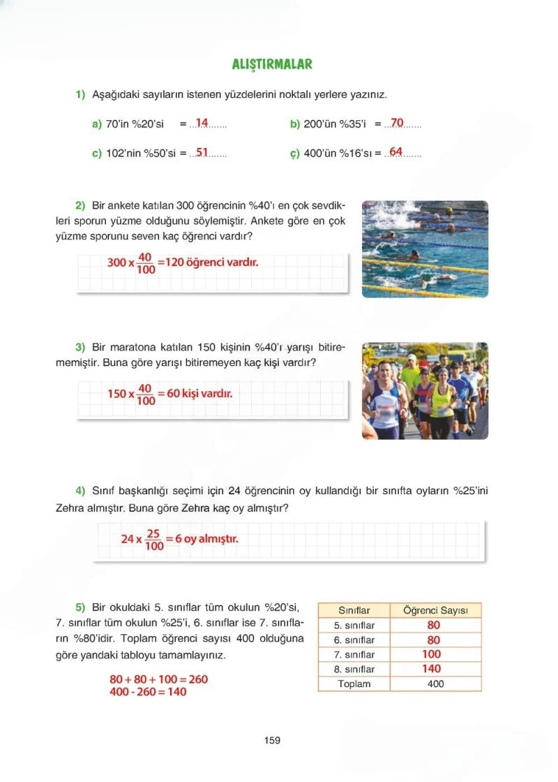 5. Sınıf Matematik Ders Kitabı Cevapları Tuna Yayınları Sayfa 159 Çözüm Görseli