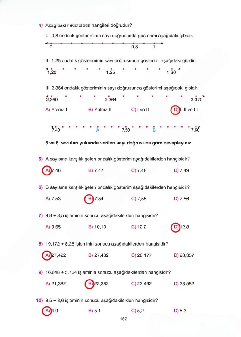 5. Sınıf Matematik Ders Kitabı Cevapları Tuna Yayınları Sayfa 162 Çözüm Görseli