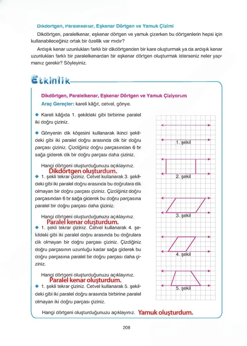 5. Sınıf Matematik Ders Kitabı Cevapları Tuna Yayınları Sayfa 208 Çözüm Görseli