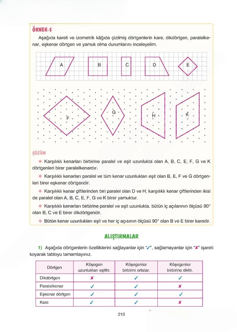 5. Sınıf Matematik Ders Kitabı Cevapları Tuna Yayınları Sayfa 210 Çözüm Görseli