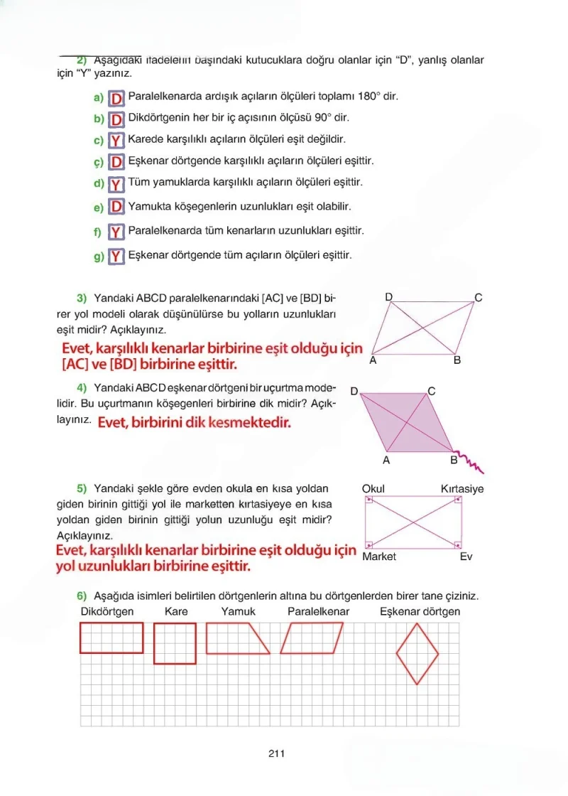 5. Sınıf Matematik Ders Kitabı Cevapları Tuna Yayınları Sayfa 211 Çözüm Görseli