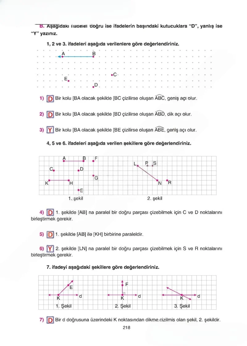 5. Sınıf Matematik Ders Kitabı Cevapları Tuna Yayınları Sayfa 218 Çözüm Görseli