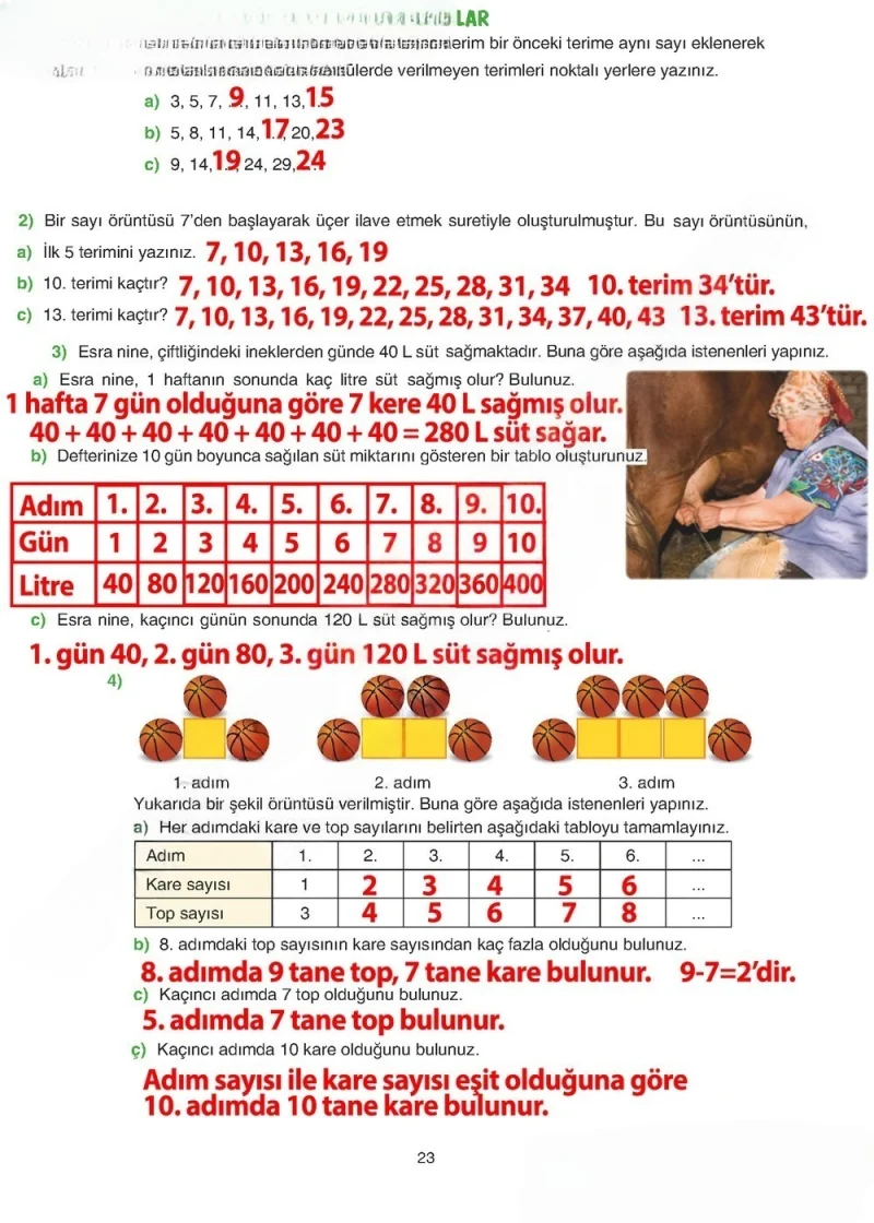 5. Sınıf Matematik Ders Kitabı Cevapları Tuna Yayınları Sayfa 23 Çözüm Görseli