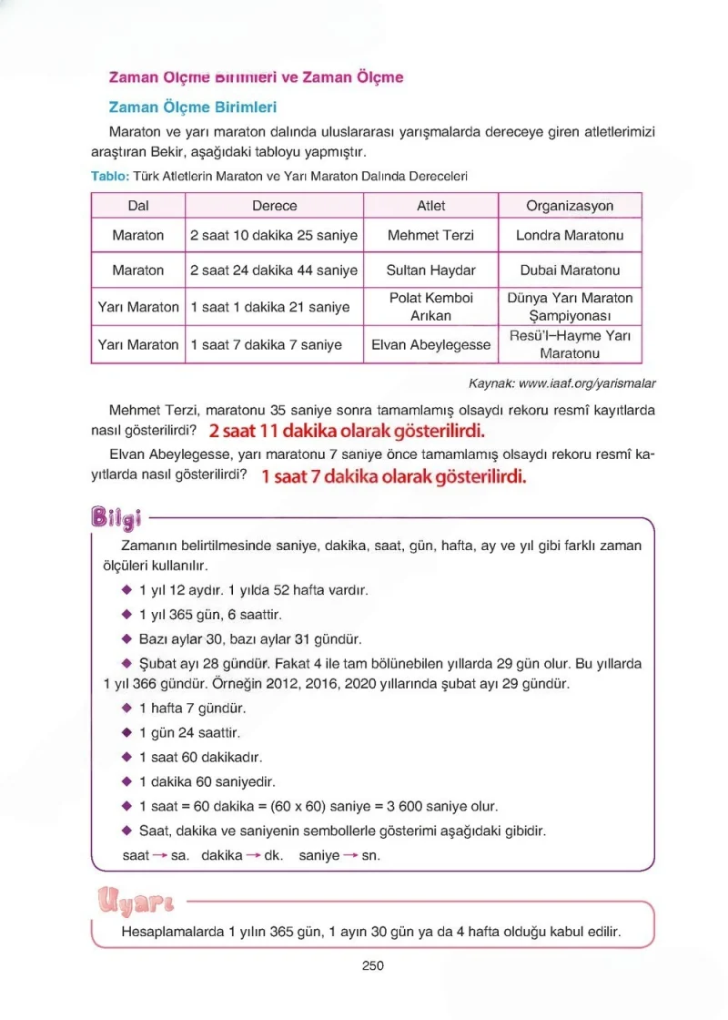 5. Sınıf Matematik Ders Kitabı Cevapları Tuna Yayınları Sayfa 250 Çözüm Görseli