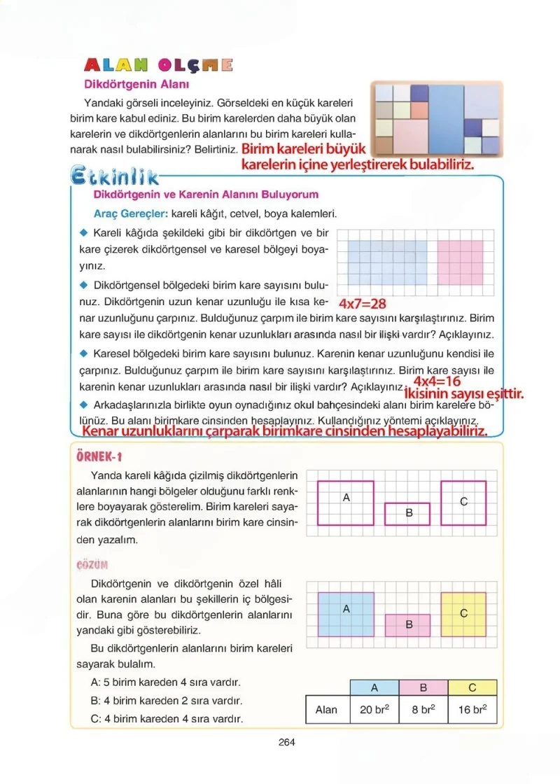 5. Sınıf Matematik Ders Kitabı Cevapları Tuna Yayınları Sayfa 264 Çözüm Görseli