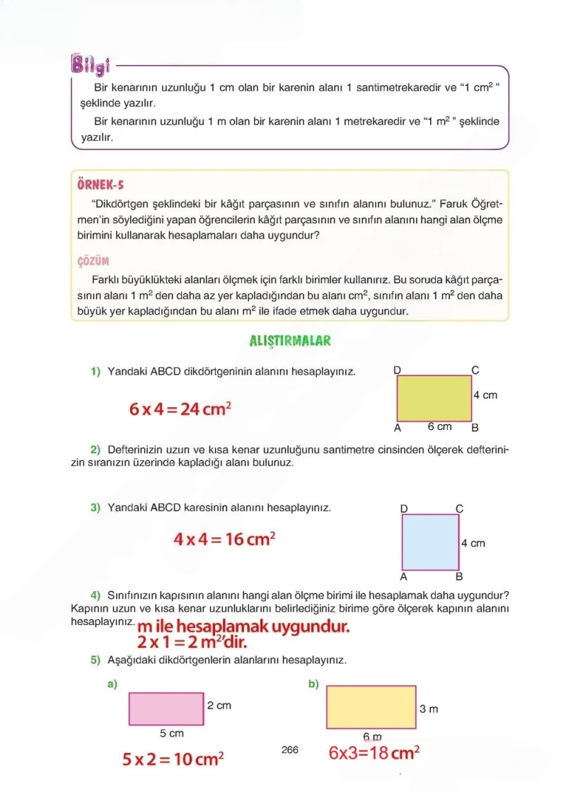 5. Sınıf Matematik Ders Kitabı Cevapları Tuna Yayınları Sayfa 266 Çözüm Görseli