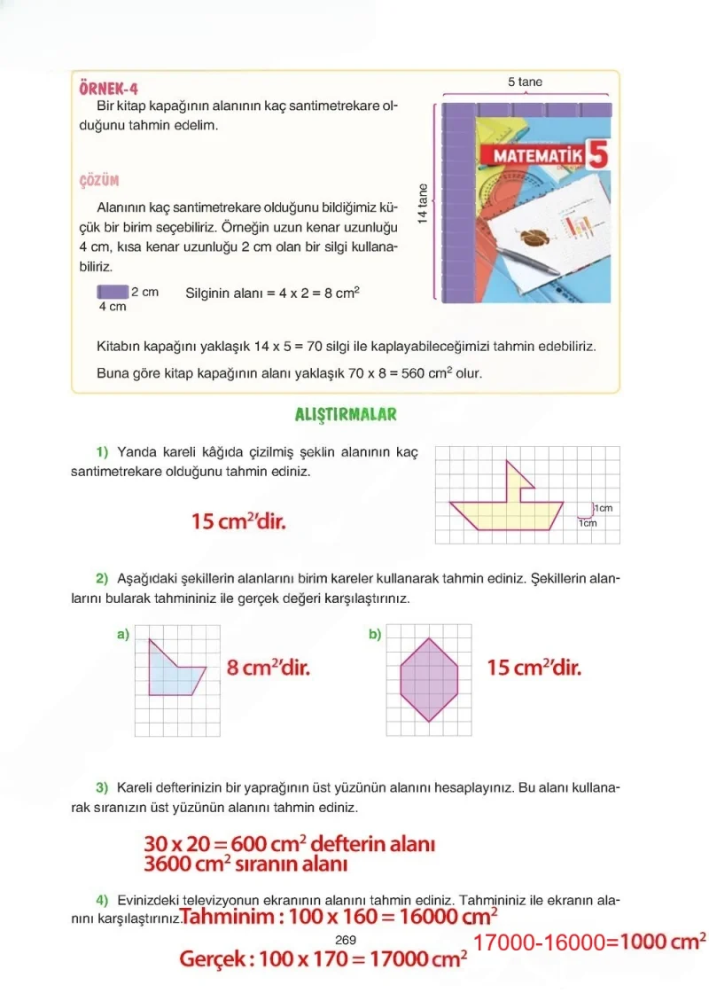 5. Sınıf Matematik Ders Kitabı Cevapları Tuna Yayınları Sayfa 269 Çözüm Görseli