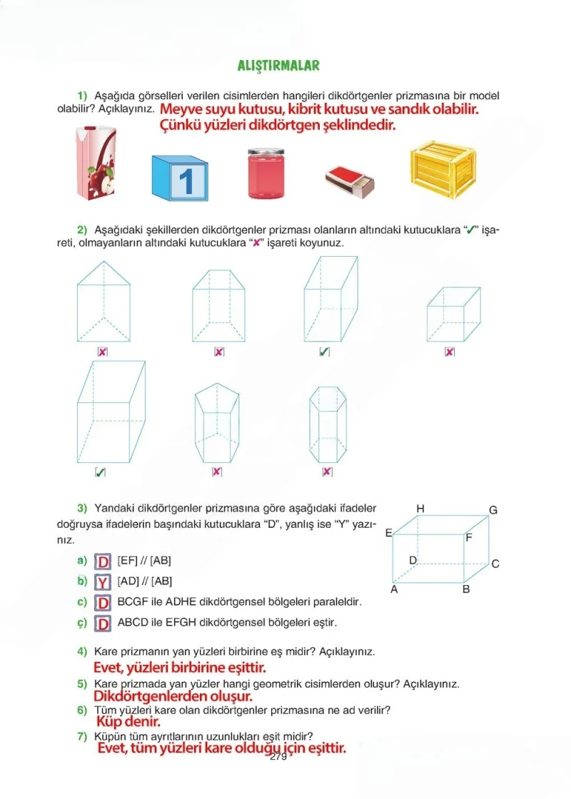 5. Sınıf Matematik Ders Kitabı Cevapları Tuna Yayınları Sayfa 279 Çözüm Görseli