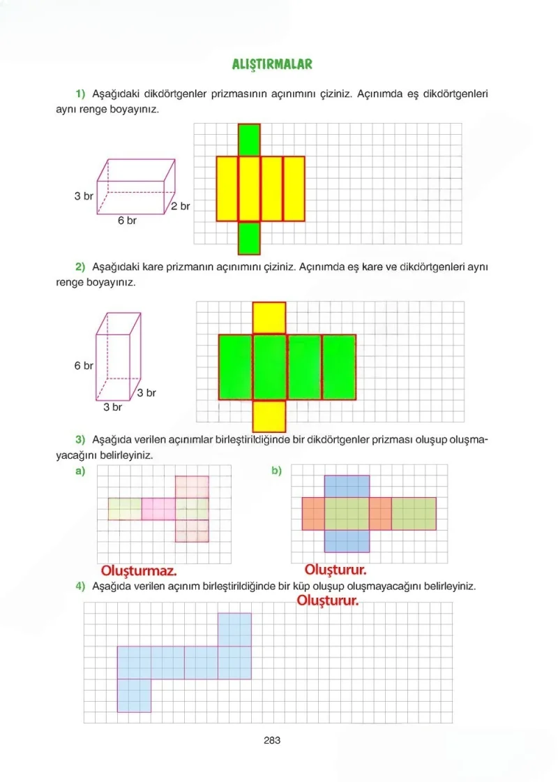 5. Sınıf Matematik Ders Kitabı Cevapları Tuna Yayınları Sayfa 283 Çözüm Görseli