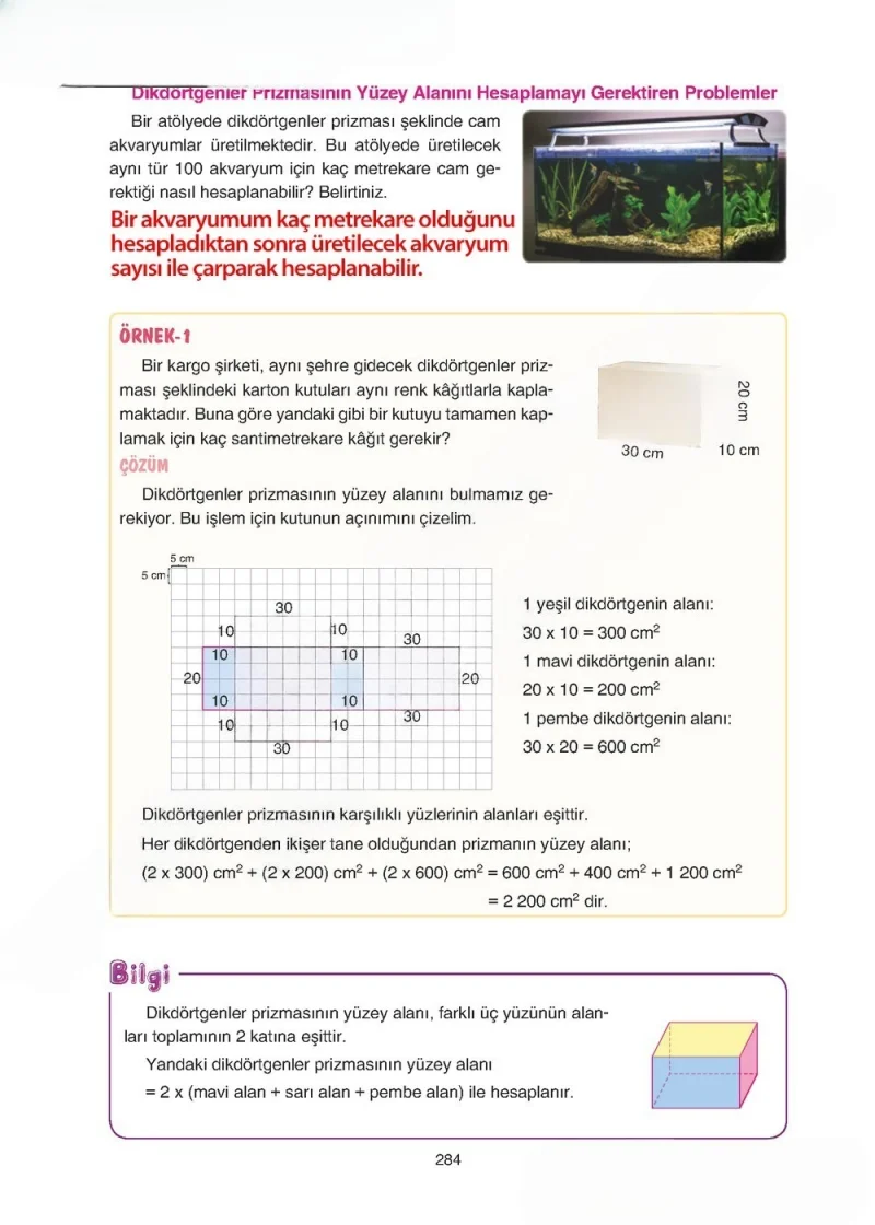 5. Sınıf Matematik Ders Kitabı Cevapları Tuna Yayınları Sayfa 284 Çözüm Görseli