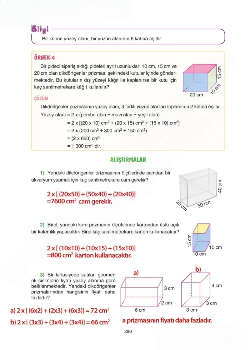 5. Sınıf Matematik Ders Kitabı Cevapları Tuna Yayınları Sayfa 286 Çözüm Görseli