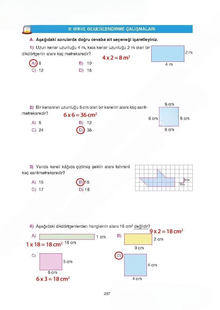 5. Sınıf Matematik Ders Kitabı Cevapları Tuna Yayınları Sayfa 287 Çözüm Görseli