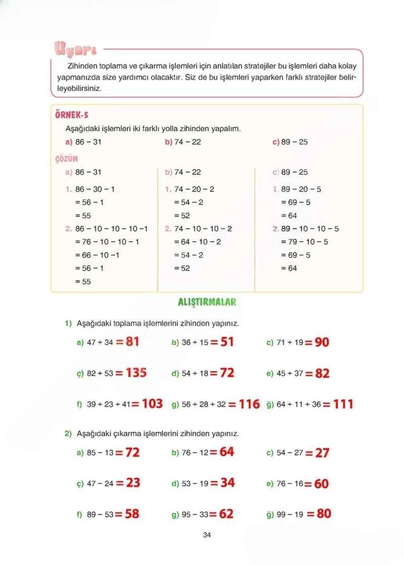 5. Sınıf Matematik Ders Kitabı Cevapları Tuna Yayınları Sayfa 34 Çözüm Görseli