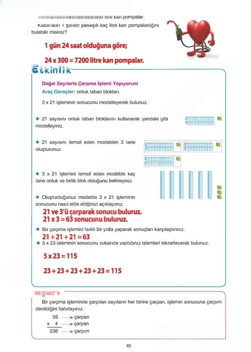 5. Sınıf Matematik Ders Kitabı Cevapları Tuna Yayınları Sayfa 40 Çözüm Görseli