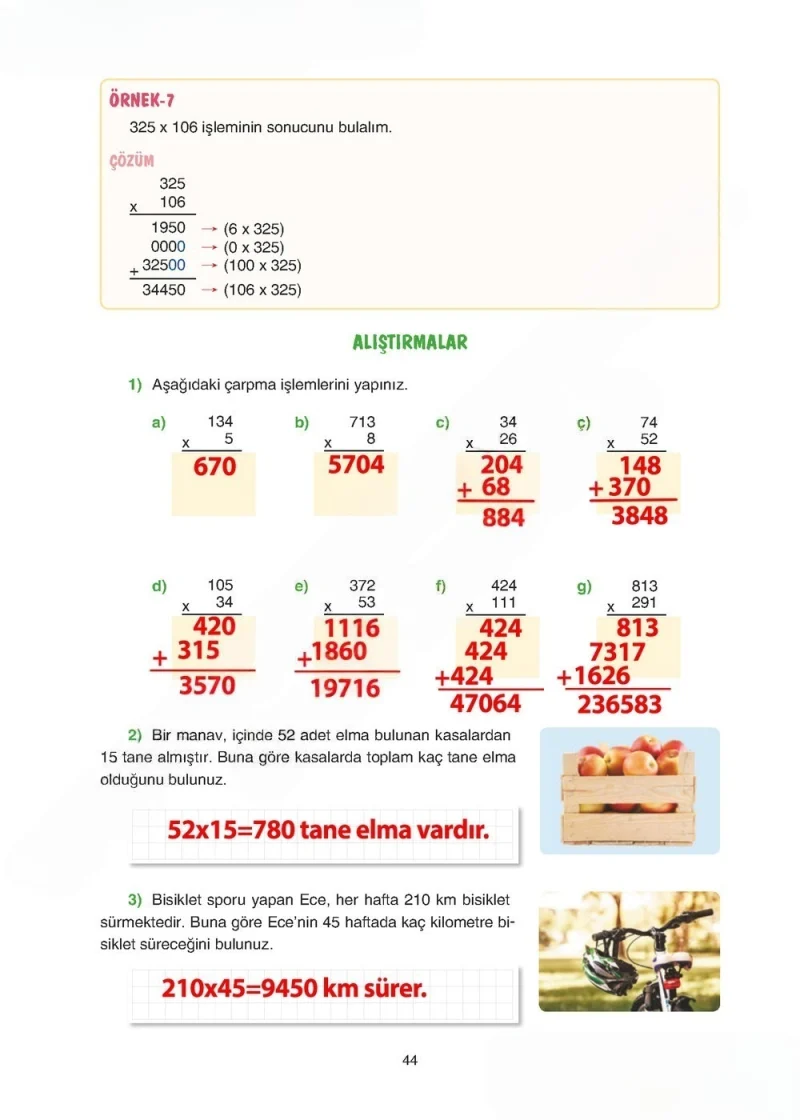 5. Sınıf Matematik Ders Kitabı Cevapları Tuna Yayınları Sayfa 44 Çözüm Görseli
