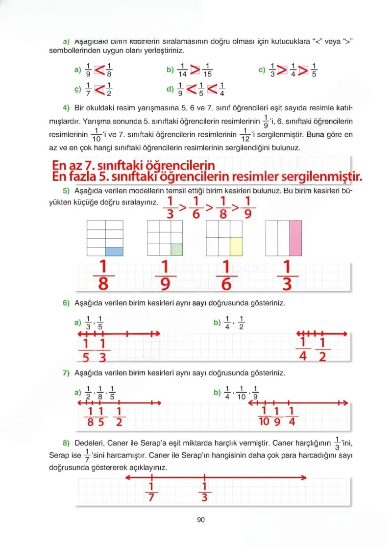 5. Sınıf Matematik Ders Kitabı Cevapları Tuna Yayınları Sayfa 90 Çözüm Görseli