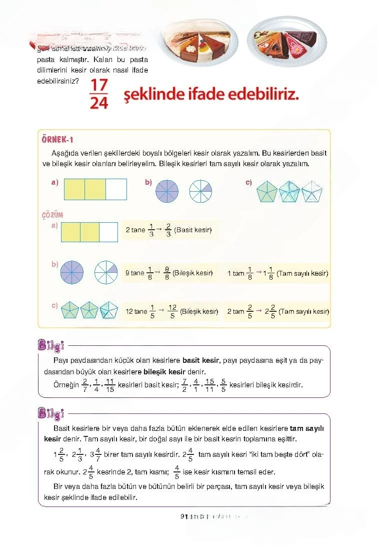 5. Sınıf Matematik Ders Kitabı Cevapları Tuna Yayınları Sayfa 91 Çözüm Görseli
