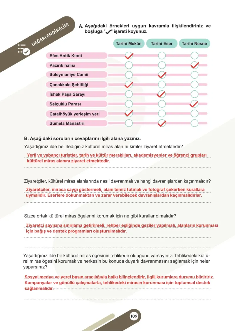 5. Sınıf Sosyal Bilgiler Ders Kitabı Cevapları Meb Yayınları 1. Kitap Sayfa 109 Çözüm Görseli