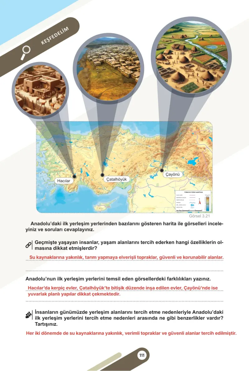 5. Sınıf Sosyal Bilgiler Ders Kitabı Cevapları Meb Yayınları 1. Kitap Sayfa 111 Çözüm Görseli