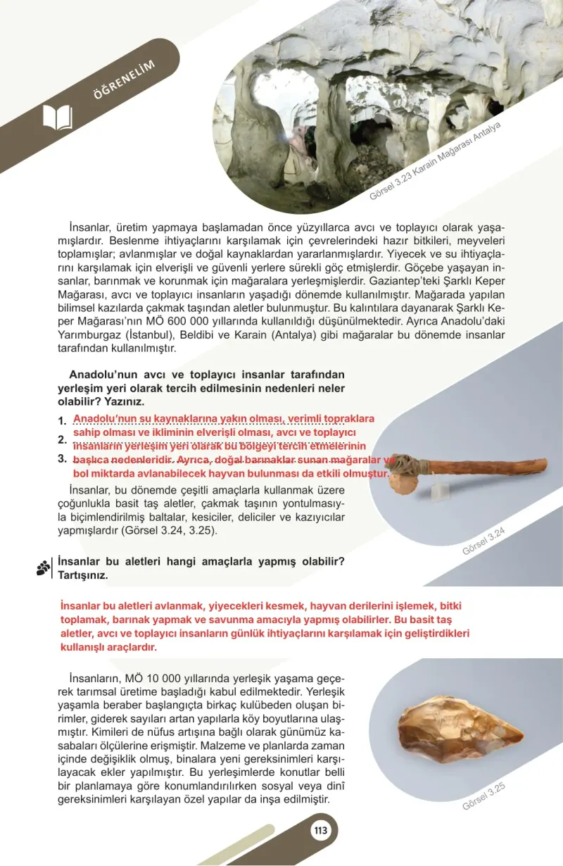5. Sınıf Sosyal Bilgiler Ders Kitabı Cevapları Meb Yayınları 1. Kitap Sayfa 113 Çözüm Görseli