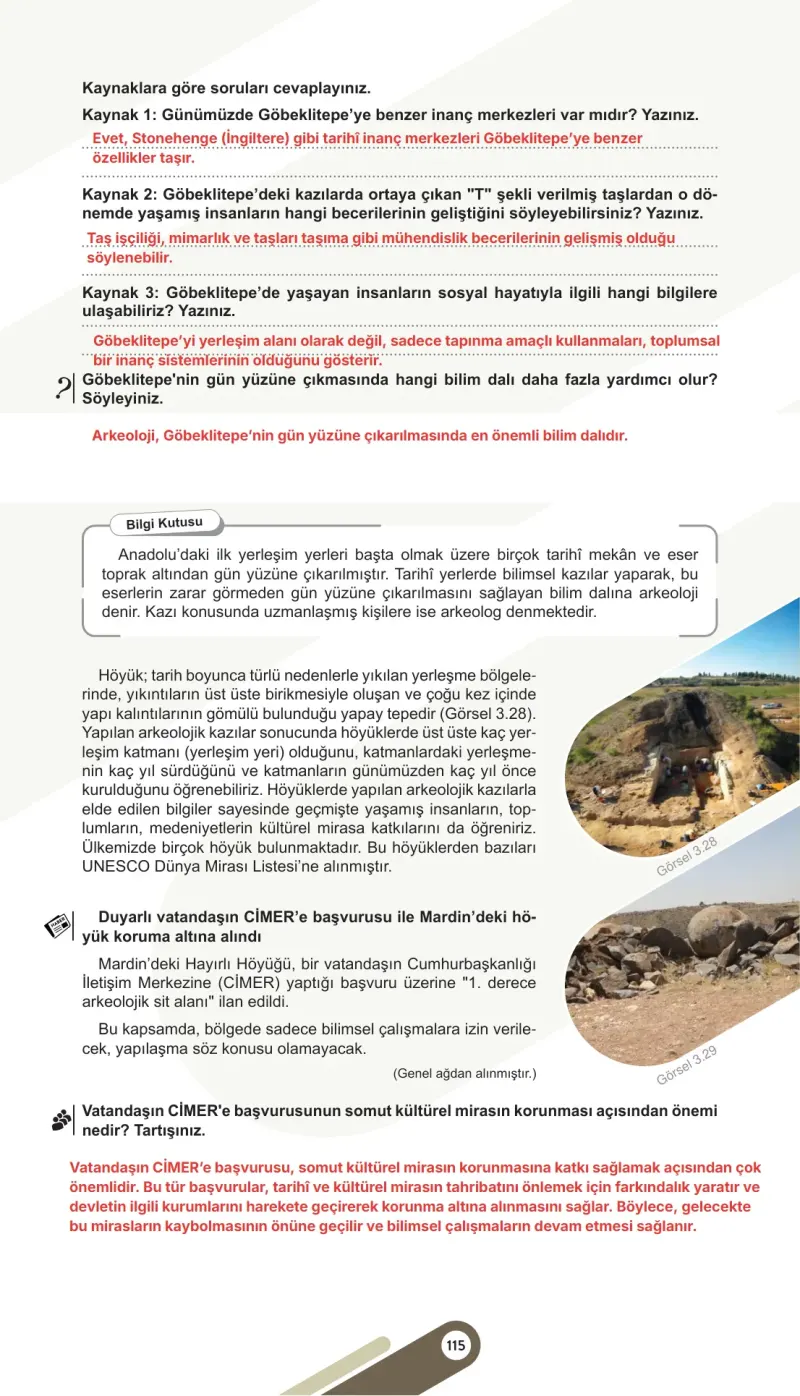 5. Sınıf Sosyal Bilgiler Ders Kitabı Cevapları Meb Yayınları 1. Kitap Sayfa 115 Çözüm Görseli