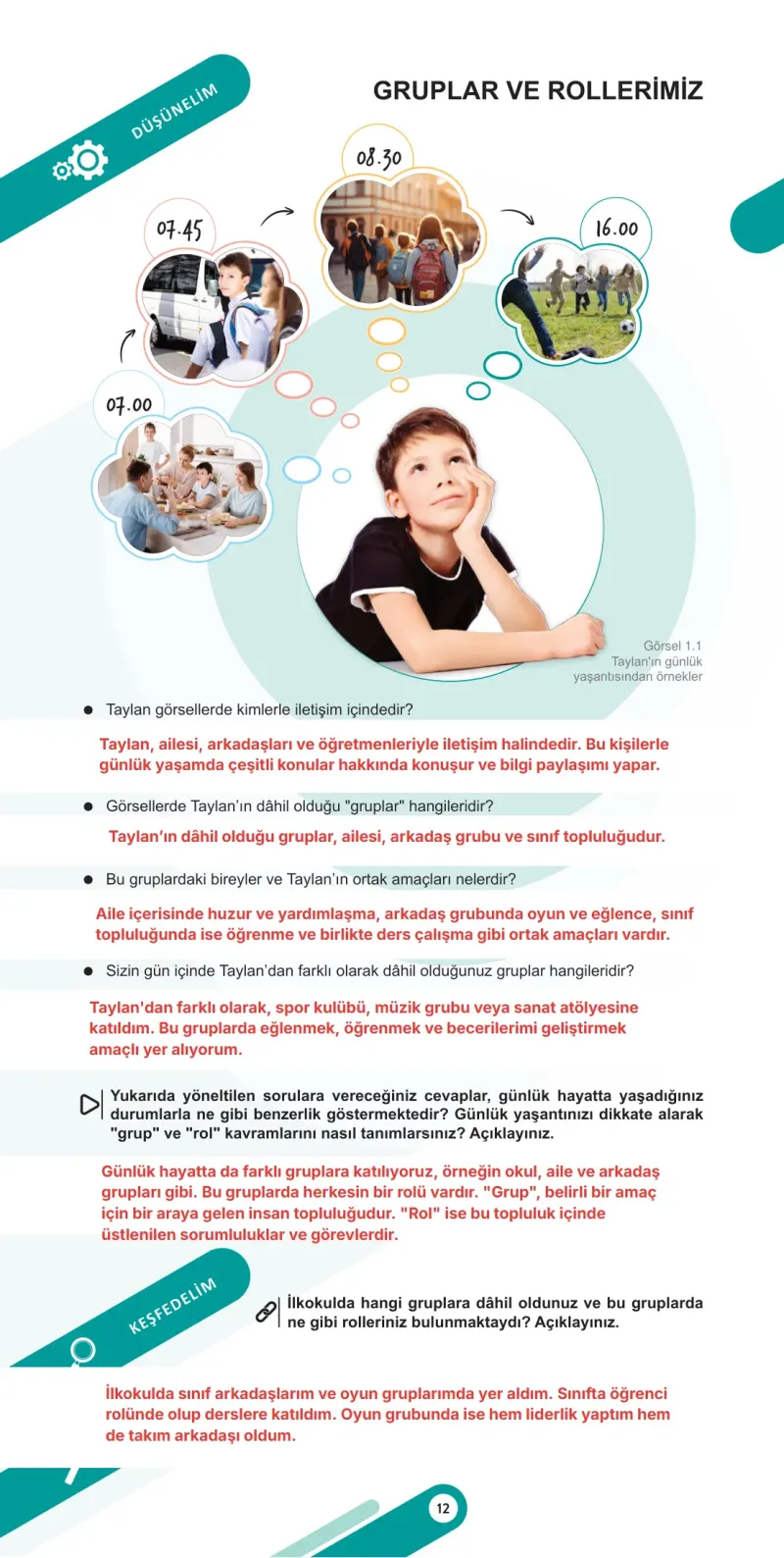 5. Sınıf Sosyal Bilgiler Ders Kitabı Cevapları Meb Yayınları 1. Kitap Sayfa 12 Çözüm Görseli
