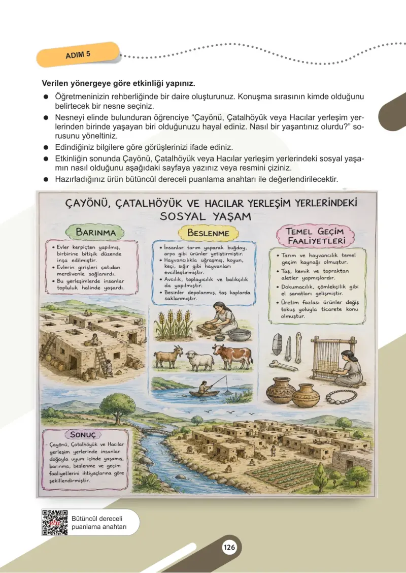 5. Sınıf Sosyal Bilgiler Ders Kitabı Cevapları Meb Yayınları 1. Kitap Sayfa 126 Çözüm Görseli