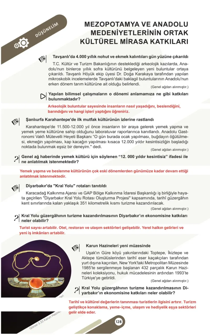 5. Sınıf Sosyal Bilgiler Ders Kitabı Cevapları Meb Yayınları 1. Kitap Sayfa 128 Çözüm Görseli