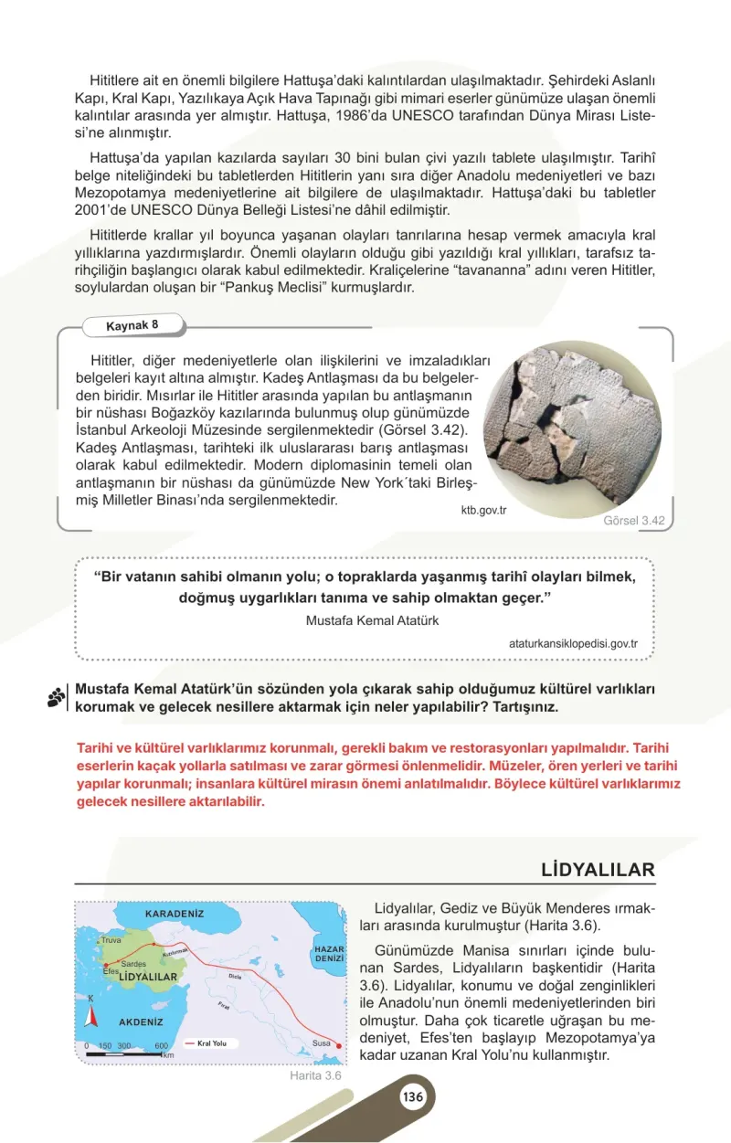 5. Sınıf Sosyal Bilgiler Ders Kitabı Cevapları Meb Yayınları 1. Kitap Sayfa 136 Çözüm Görseli