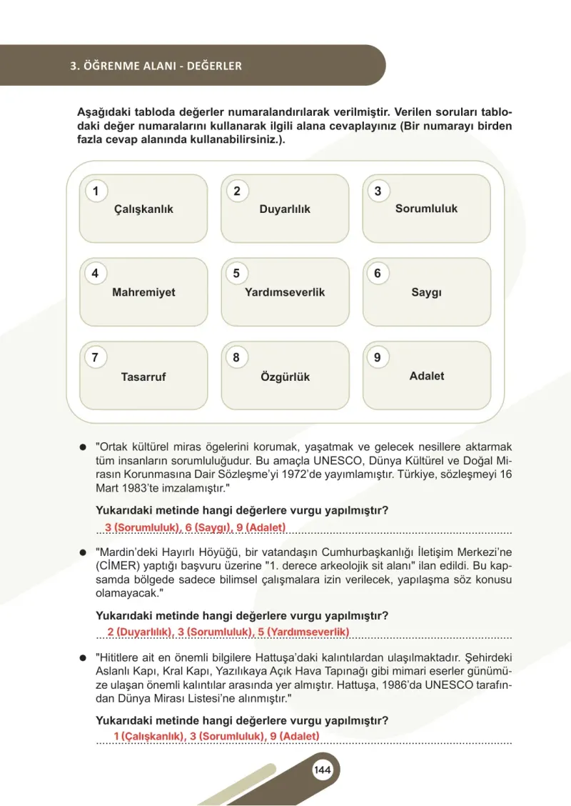 5. Sınıf Sosyal Bilgiler Ders Kitabı Cevapları Meb Yayınları 1. Kitap Sayfa 144 Çözüm Görseli