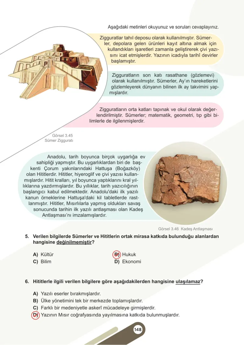 5. Sınıf Sosyal Bilgiler Ders Kitabı Cevapları Meb Yayınları 1. Kitap Sayfa 148 Çözüm Görseli