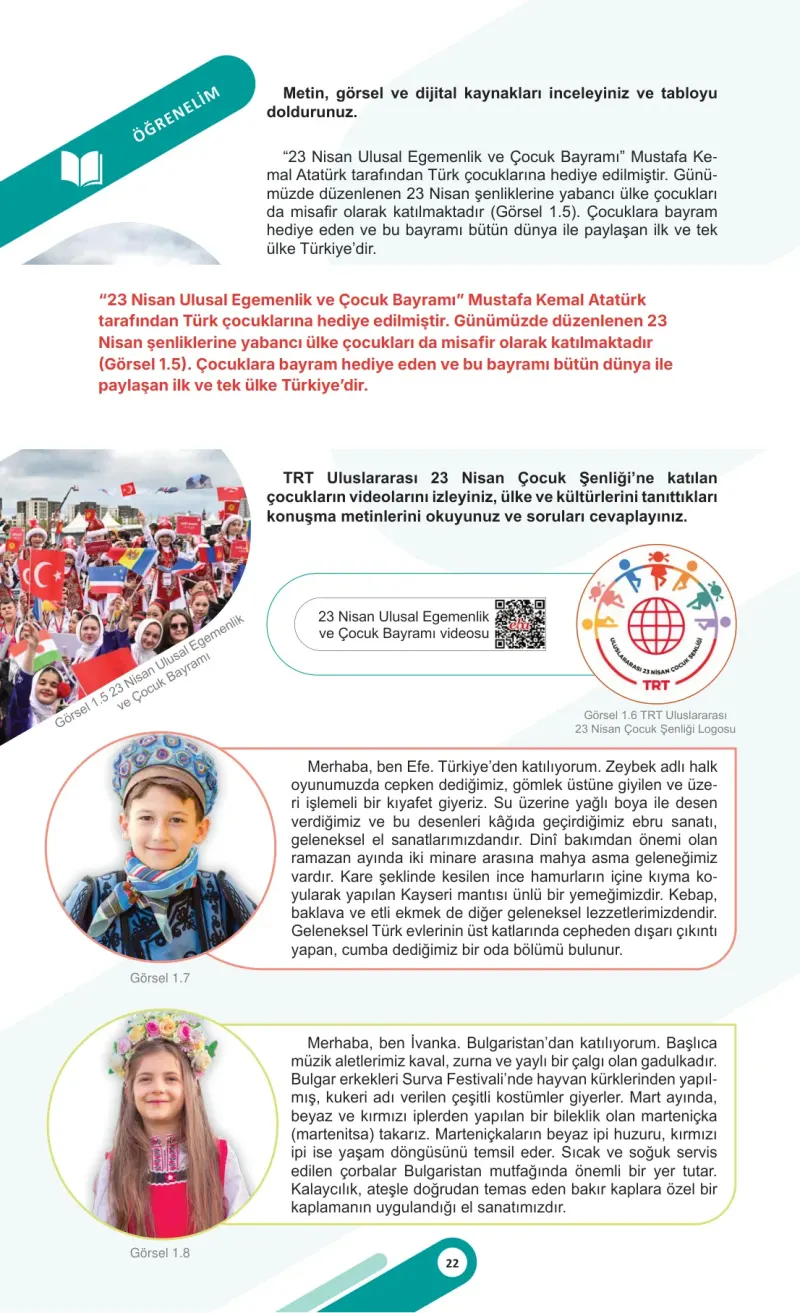 5. Sınıf Sosyal Bilgiler Ders Kitabı Cevapları Meb Yayınları 1. Kitap Sayfa 22 Çözüm Görseli