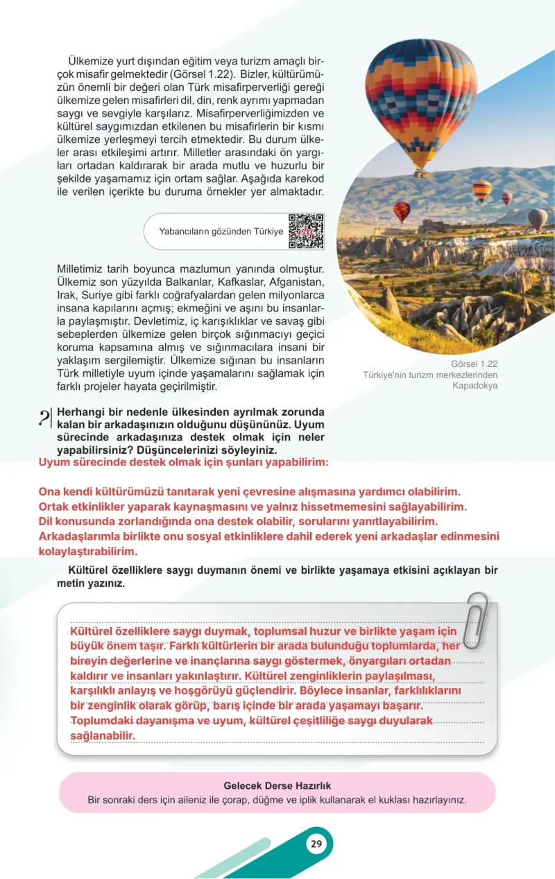 5. Sınıf Sosyal Bilgiler Ders Kitabı Cevapları Meb Yayınları 1. Kitap Sayfa 29 Çözüm Görseli