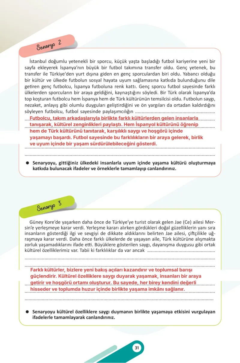 5. Sınıf Sosyal Bilgiler Ders Kitabı Cevapları Meb Yayınları 1. Kitap Sayfa 31 Çözüm Görseli