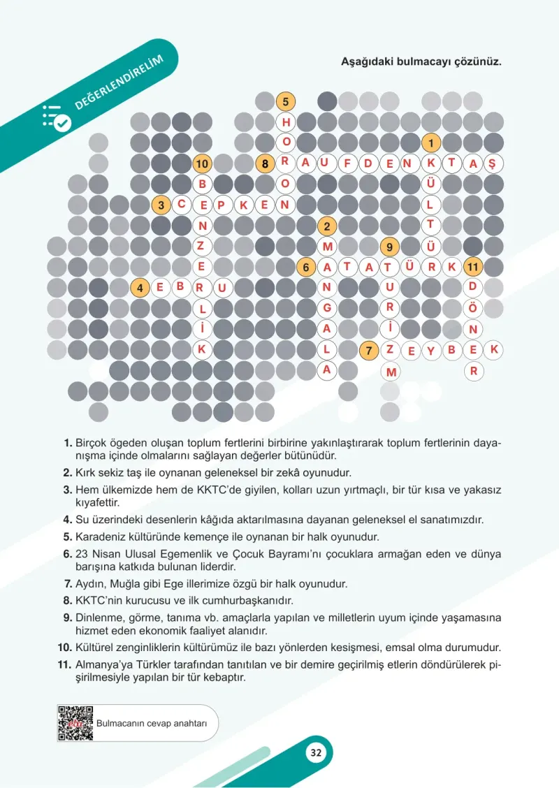 5. Sınıf Sosyal Bilgiler Ders Kitabı Cevapları Meb Yayınları 1. Kitap Sayfa 32 Çözüm Görseli