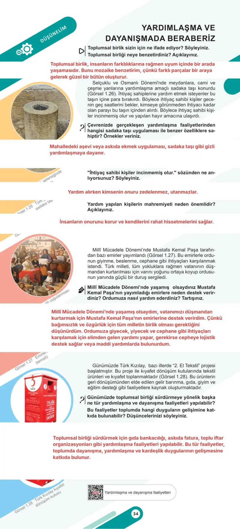 5. Sınıf Sosyal Bilgiler Ders Kitabı Cevapları Meb Yayınları 1. Kitap Sayfa 34 Çözüm Görseli
