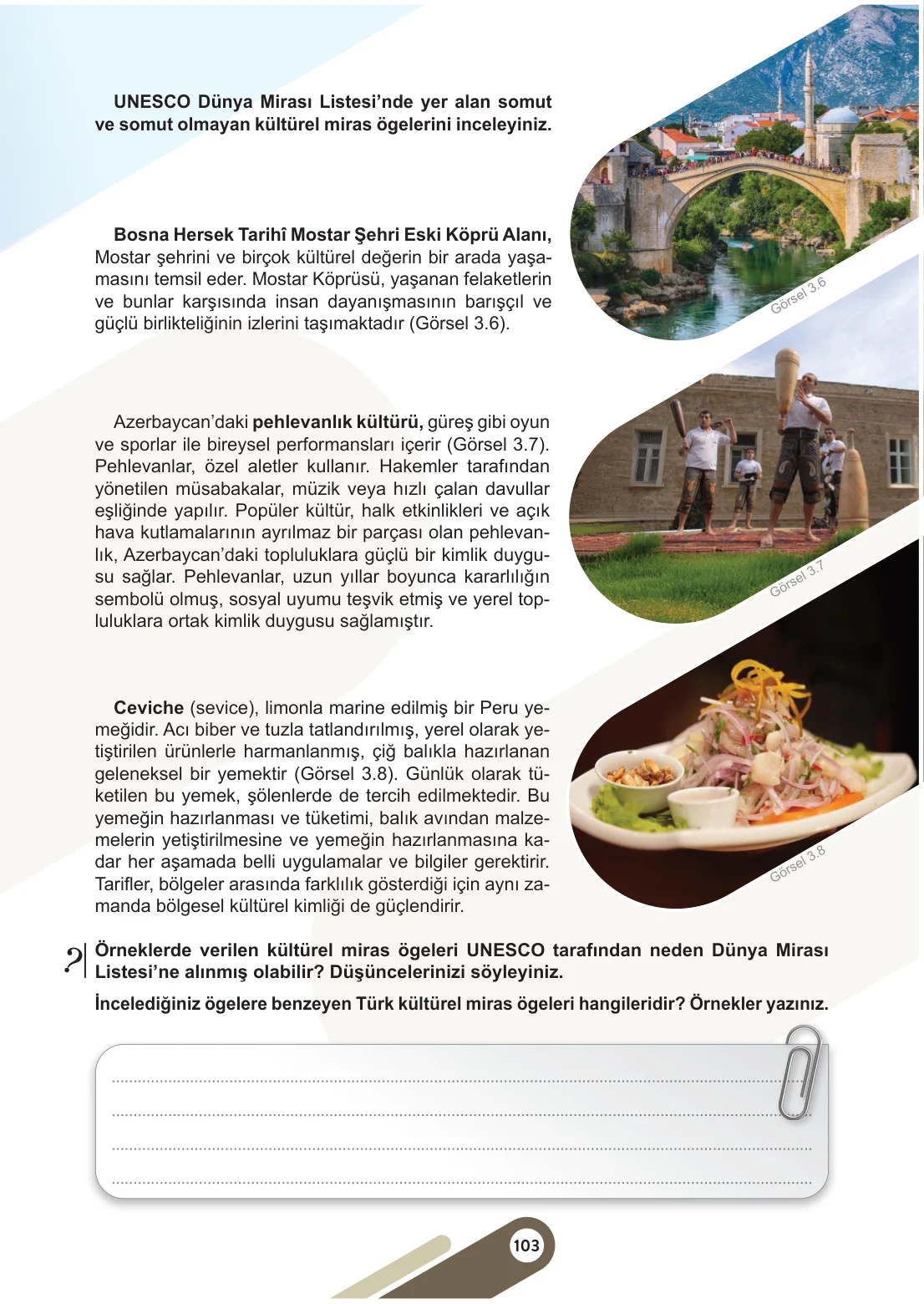 5. Sınıf Sosyal Bilgiler Ders Kitabı Cevapları Meb Yayınları 1. Kitap Sayfa 103