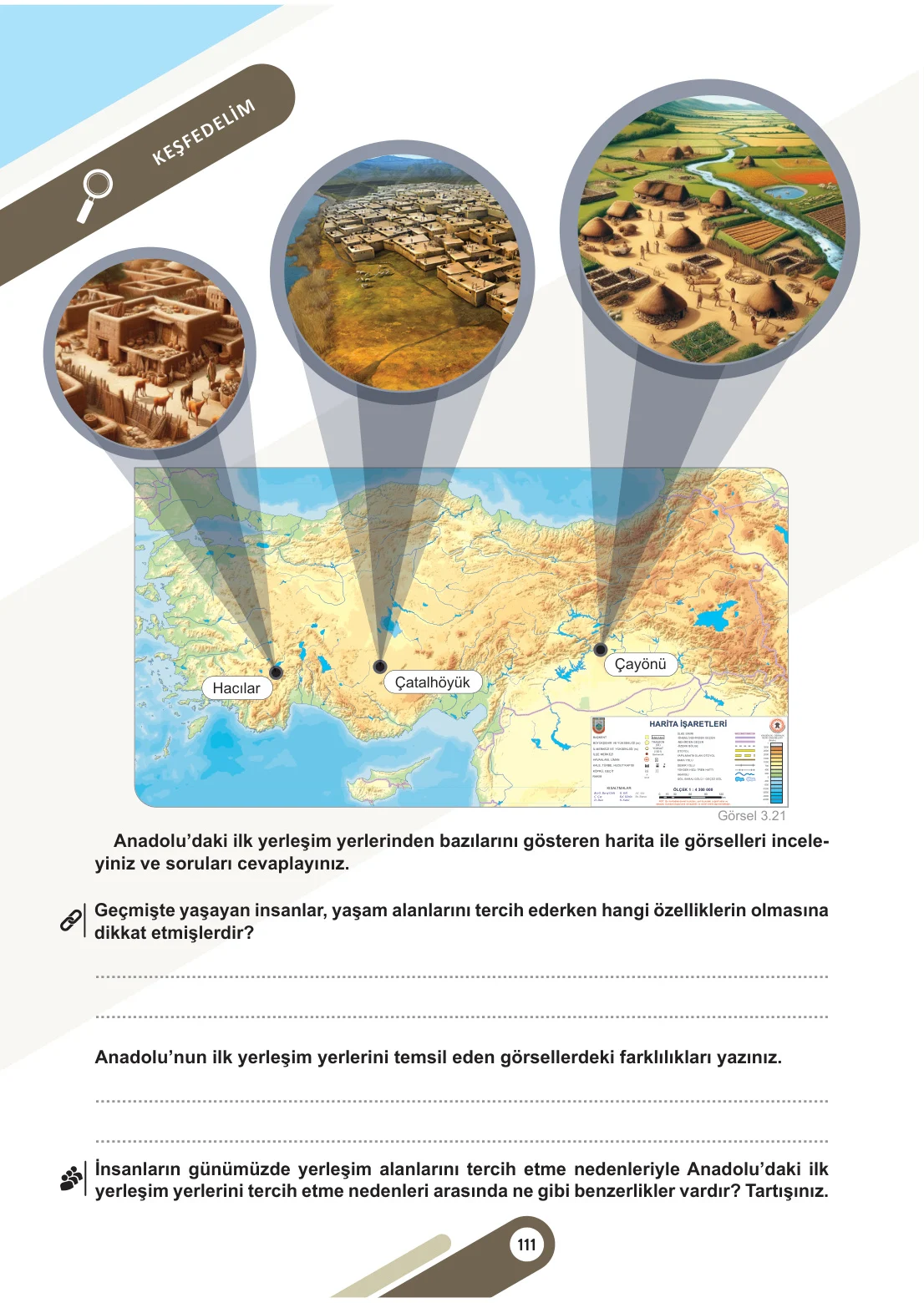 5. Sınıf Sosyal Bilgiler Ders Kitabı Cevapları Meb Yayınları 1. Kitap Sayfa 111