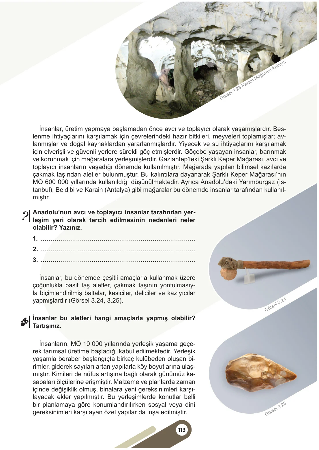 5. Sınıf Sosyal Bilgiler Ders Kitabı Cevapları Meb Yayınları 1. Kitap Sayfa 113