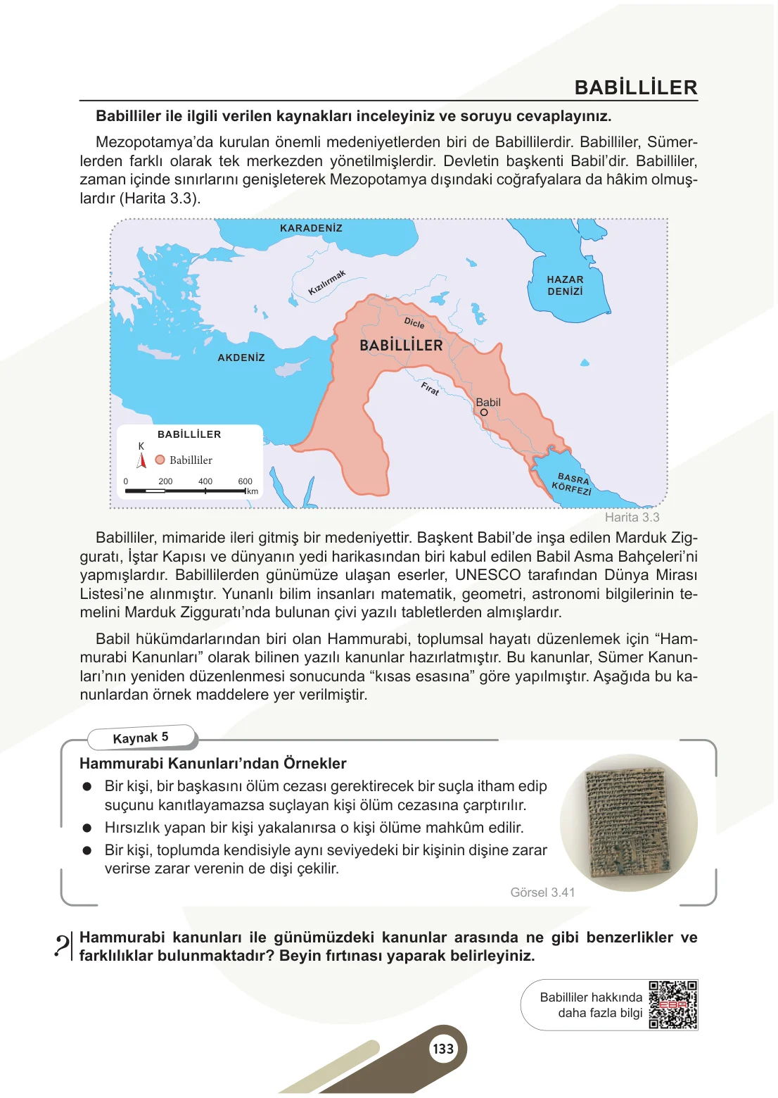 5. Sınıf Sosyal Bilgiler Ders Kitabı Cevapları Meb Yayınları 1. Kitap Sayfa 133