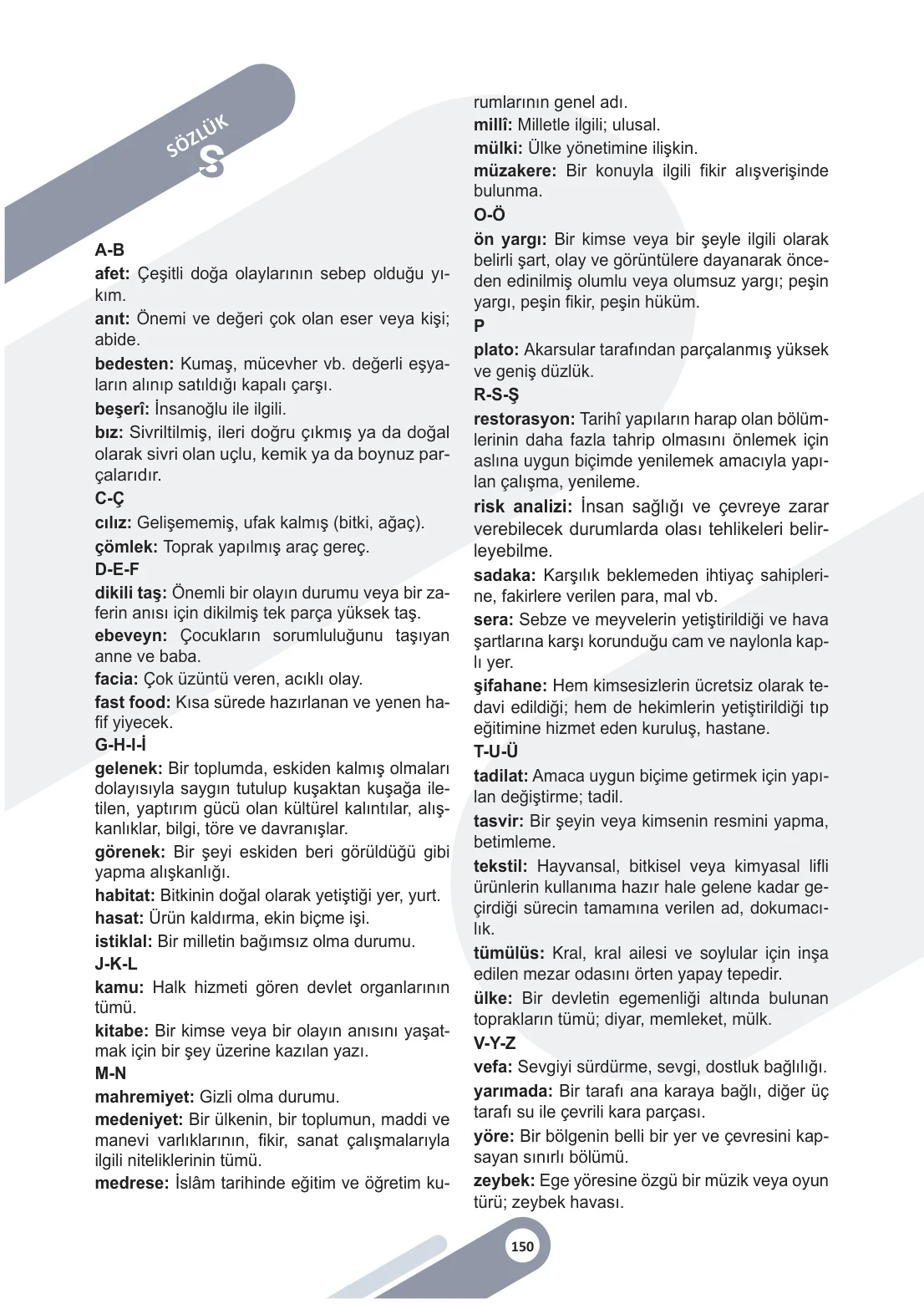 5. Sınıf Sosyal Bilgiler Ders Kitabı Cevapları Meb Yayınları 1. Kitap Sayfa 150