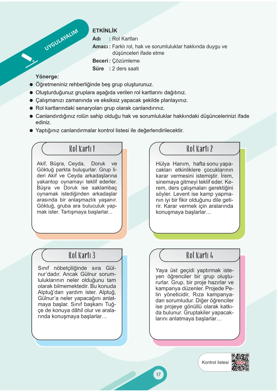 5. Sınıf Sosyal Bilgiler Ders Kitabı Cevapları Meb Yayınları 1. Kitap Sayfa 17