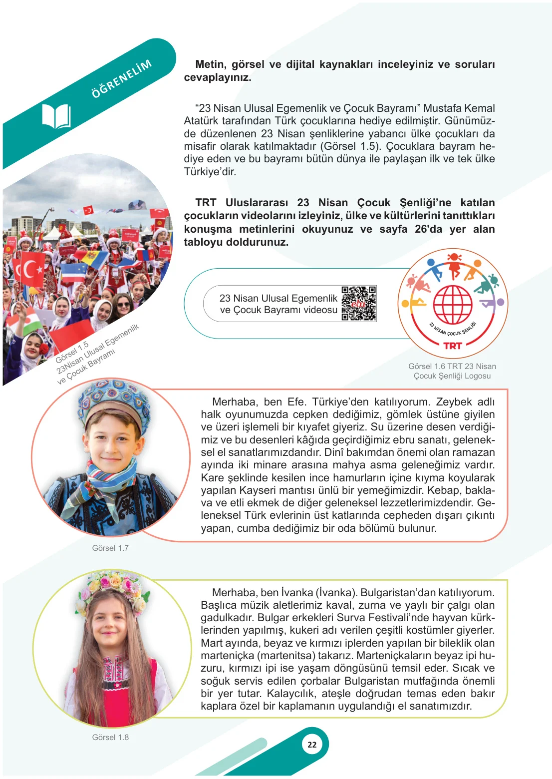 5. Sınıf Sosyal Bilgiler Ders Kitabı Cevapları Meb Yayınları 1. Kitap Sayfa 22