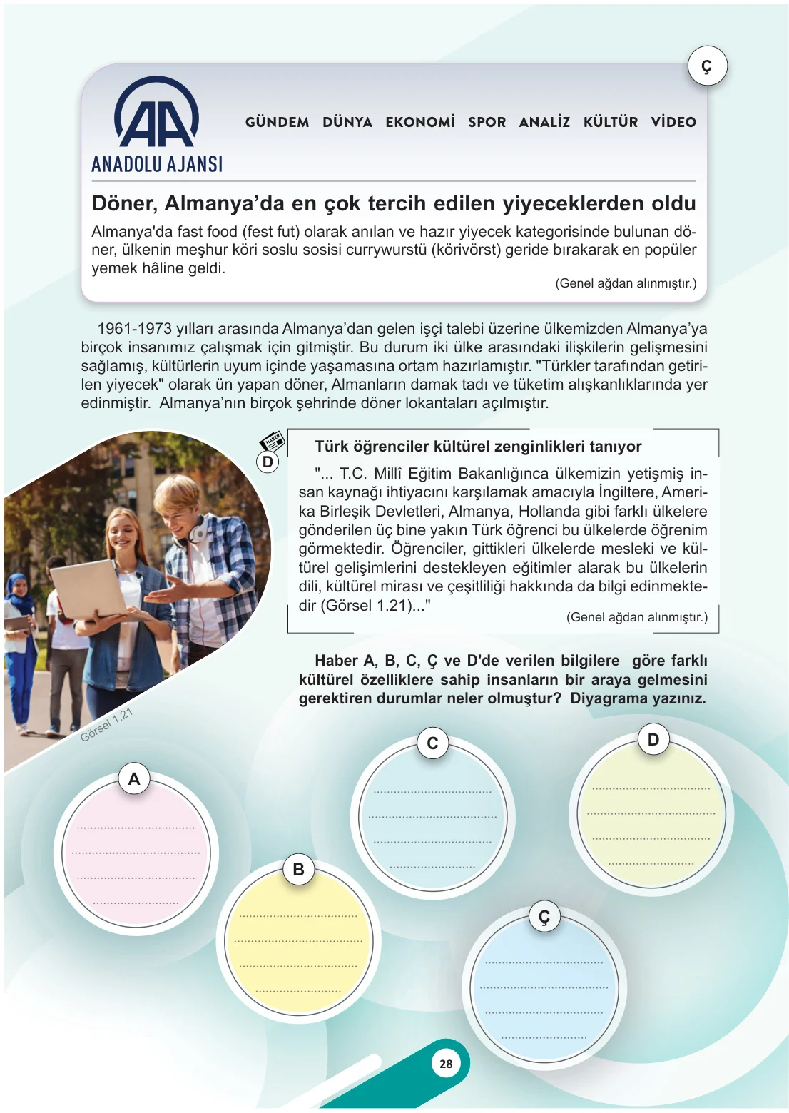 5. Sınıf Sosyal Bilgiler Ders Kitabı Cevapları Meb Yayınları 1. Kitap Sayfa 28